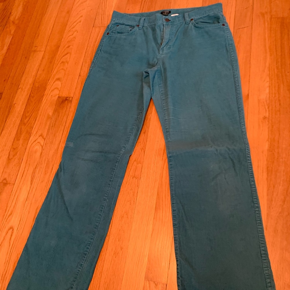 J. Crew favorite fit teal corduroys